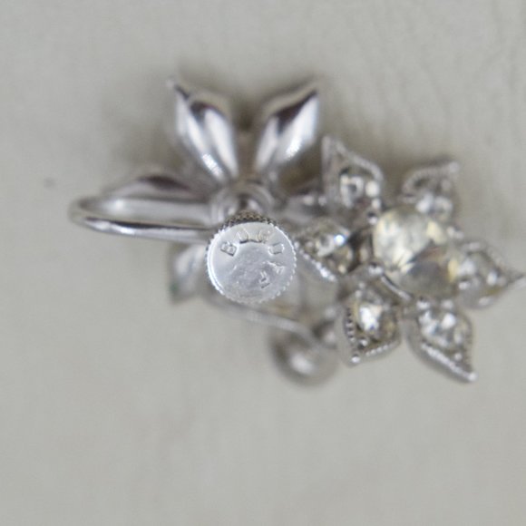 MCM Vintage BOGOFF Rhinestone & Silver Tone Necklace & Earring Set Parure - Picture 15 of 17